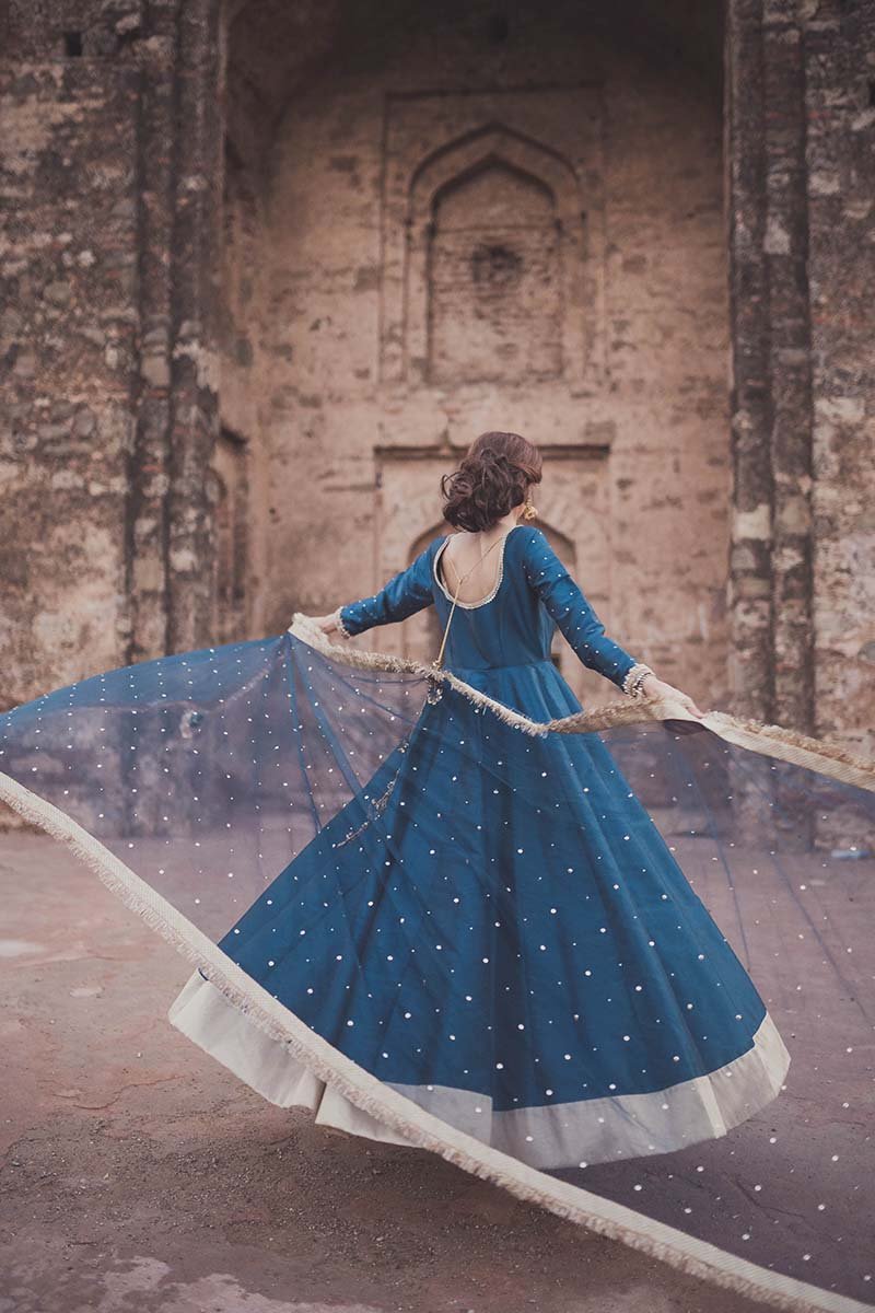 Blue Formal Maxi- HANDMADE